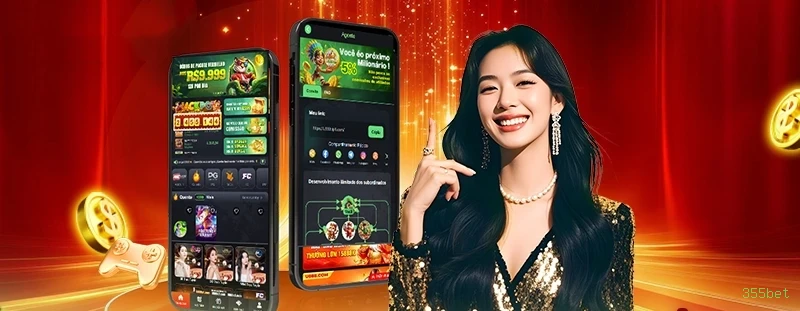 Comparação APP mobile vs versão web da 355bet